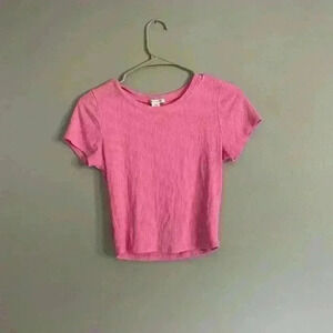 Pink ripped baby tee